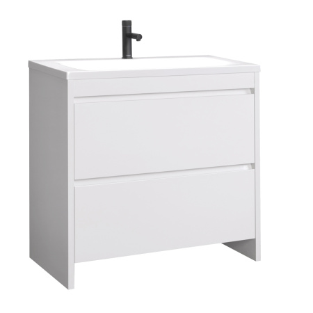 Тумба под умывальник Belux Мадрид 100-02 напольный, белый глянцевый