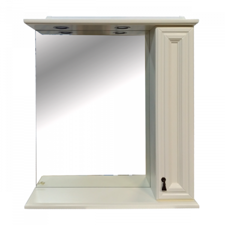 Зеркало-шкаф Misty Лувр 75 прав. слоновая кость П-Лвр03075-1014П