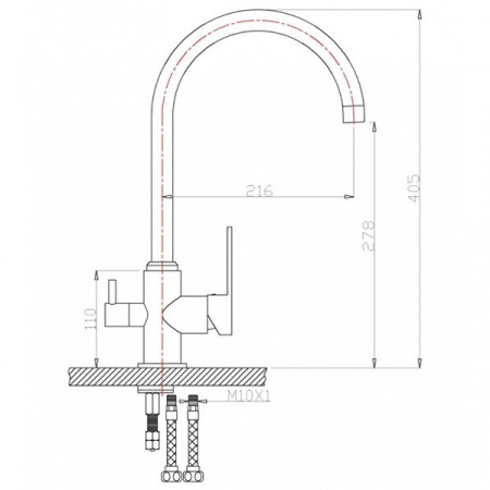 Смеситель для мойки ZorG ZR 317 YF-33