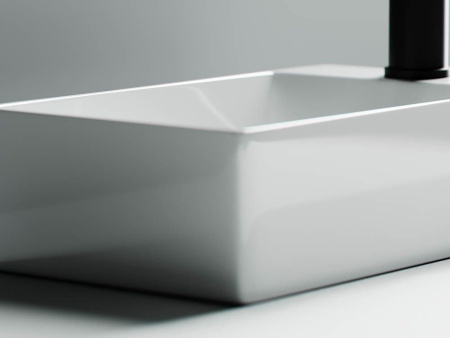 Умывальник подвесной прямоугольный Ceramicanova Element 375*215*100мм, Белый, CN5007