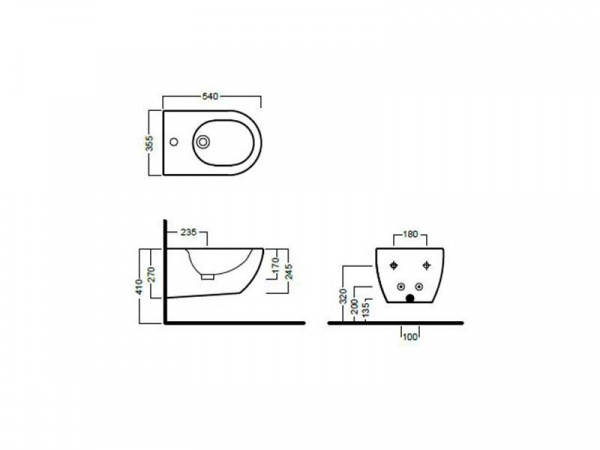 Биде подвесное Hatria FUSION A0Y1D902