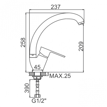 Смеситель для мойки Ledeme H46 L5946