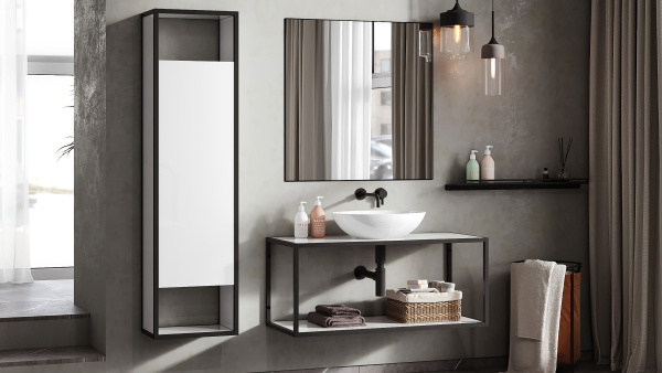 Тумба под умывальник Belux подвесная Аляска 100 Белый глянцевый