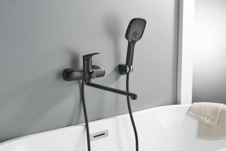 Смеситель для ванны Shevanik S8522H, черный