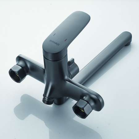 Смеситель для ванны Shevanik S8502T, оружейная сталь