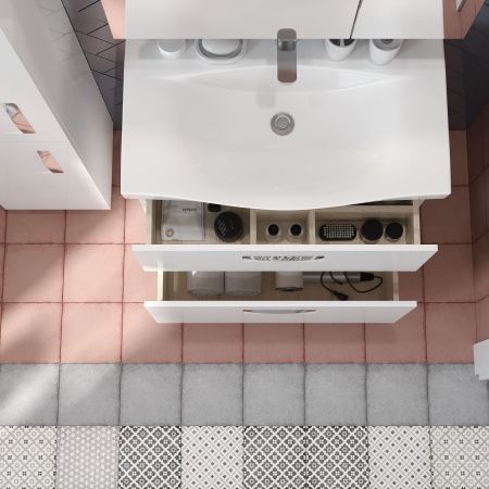 Тумба напольная BRIZ Ирида 60 с умывальником Стрим, 234 03-08060-13 00 БЕЛ