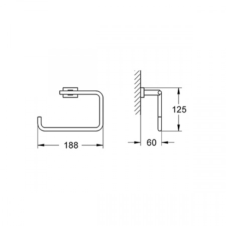 Держатель туалетной бумаги Grohe Essentials Cube 40510001