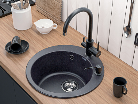 Смеситель для кухни Paulmark ESSEN Es213211-308, черный