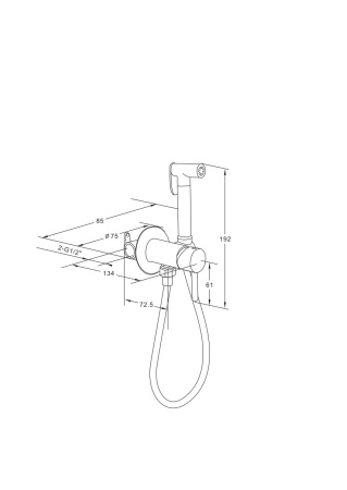 Смеситель встраиваемый Roxen Santi 500940-B с гигиеническим душем