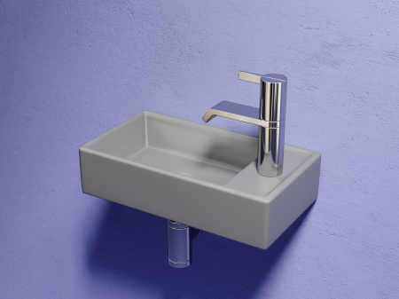 Умывальник подвесной прямоугольный Ceramicanova Element 407*217*100, антрацит матовый, CN6051LMH