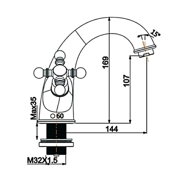 Смеситель для раковины Gappo G1089