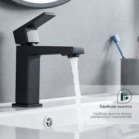 Смеситель для раковины Splenka S01.10.06, черный