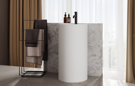 Умывальник Belux Осло 450x800, Белый матовый, Solid Surface