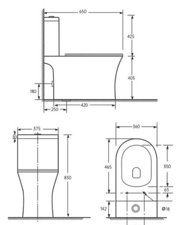 Напольный унитаз Roxen Urban 600190-01