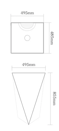 Раковина SantiLine SL-4009 50х49 белая