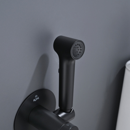 Гигиенический душ со смесителем Rose R235H, черный