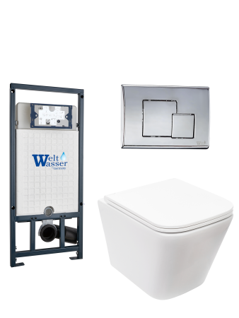 Комплект инсталляции с унитазом Weltwasser MARBERG 507 + GELBACH 043 MT-WT + MAR 507 SE CR