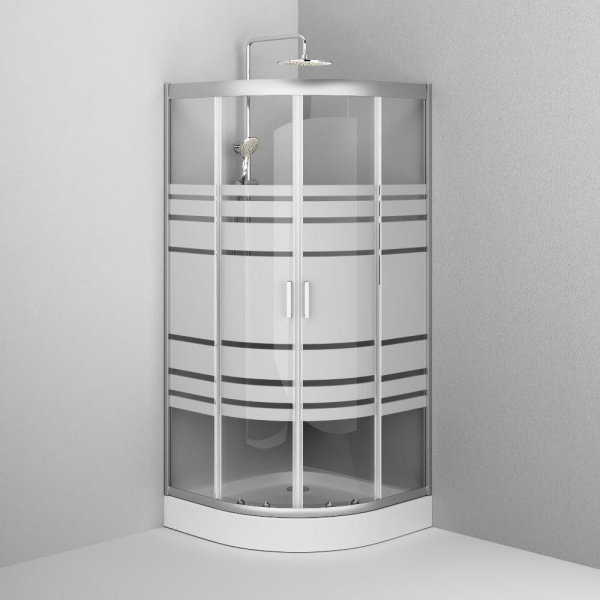 W45G-301-090TM Tender Twin Slide 90. Душевое ограждение AM.PM, 90x90, профиль хром, стекло прозрачное