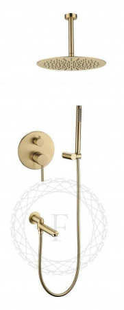 Душевая система скрытого монтажа FILARETE Roun FL1022 (Матовое золото)