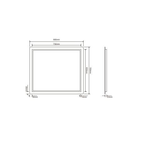 Зеркало Roxen Gotem 510165-80 80x70 с LED подсветкой