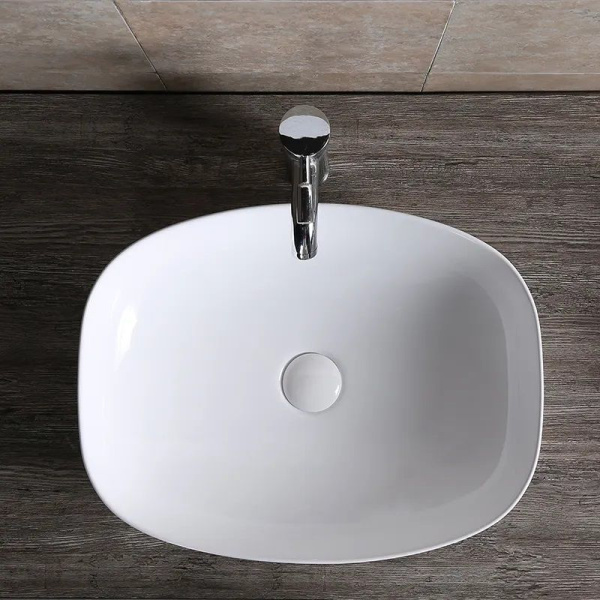 Раковина CR0064 накладная, белая, прямоугольная 510х390х140 Ceruttispa