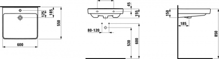 Умывальник Laufen Pro Liberty 8119500001041 60x55x15.5