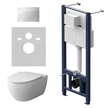 IS47001.111700 Комплект инсталляция с клавишей Pro S белый с подв унит Awe FlashClean с сиденьем м/лифт
