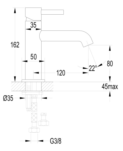 Смеситель для раковины OMNIRES Y Y1210NBLGL