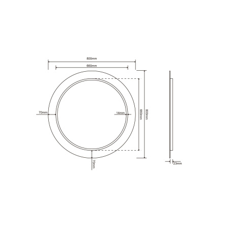 Зеркало Roxen Adema 80х80 510065-88