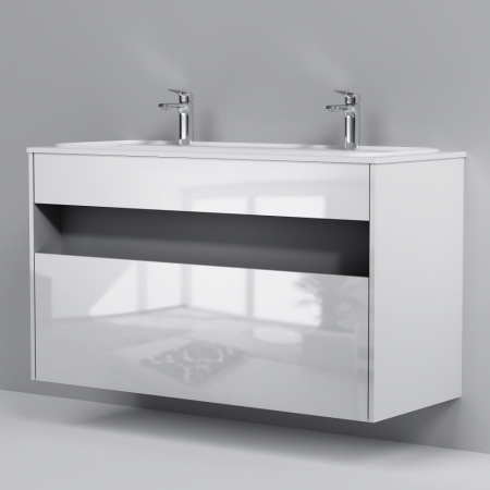 M8FFUX1201WG Func База под раковину AM.PM, 1 ящик (pull-out), 120 см, цвет белый глянец