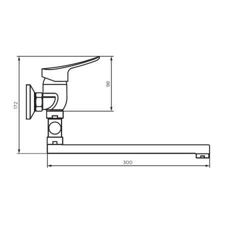 D1095000 Norma Смеситель для ванны и душа AM.PM с универсальным изливом и душевым набором