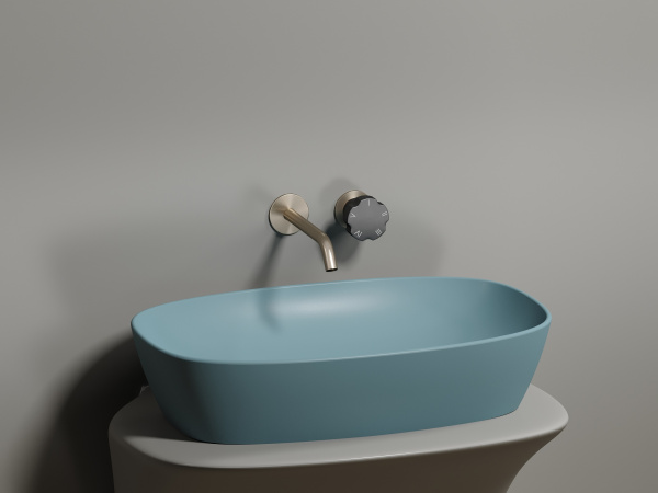 Умывальник чаша накладная овальная Ceramicanova Element 600*380*138мм, Зеленый матовый, CN6049MLG