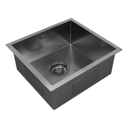 Мойка Paulmark ALLER 48 UNI PM804844-GM 440х480х200 мм, нержавеющая сталь AISI 304, воронёная сталь
