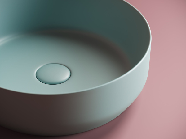 Умывальник чаша накладная круглая Ceramicanova Element 390*390*120мм, Зеленый матовый, CN6022MLG