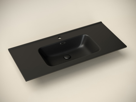 Умывальник накладной прямоугольный Ceramicanova Element 1010*465*180мм, черный матовый, CN7003MB