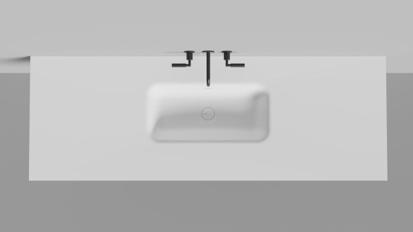 Раковина столешница Salini ONDA FLOW ROUND 72, белый, 14022052MN