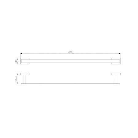 Вешалка для полотенец WONZON & WOGHAND, Хром (WW-9712-60CM)