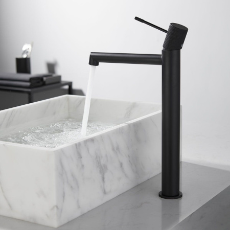 Смеситель для накладной раковины Vincea Desire VBF-1D2MB однорычажный, черный