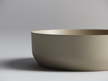 Умывальник чаша накладная круглая Ceramicanova Element 390*390*120мм, Капучино матовый, CN6022MC