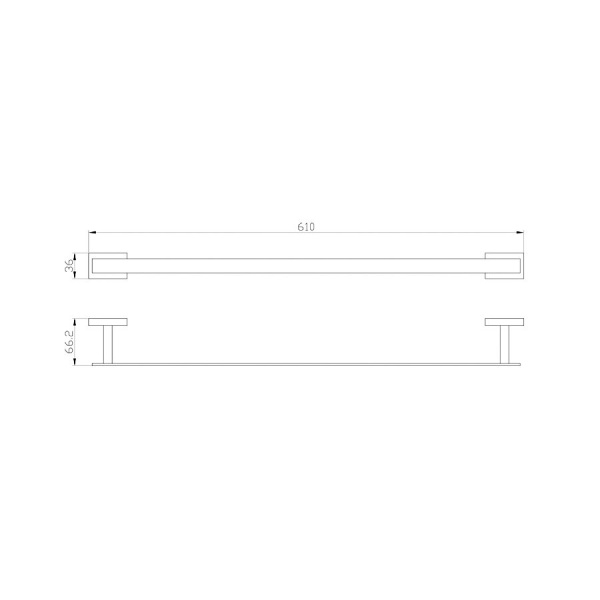 Вешалка для полотенец WONZON & WOGHAND, Хром (WW-9712-60CM)