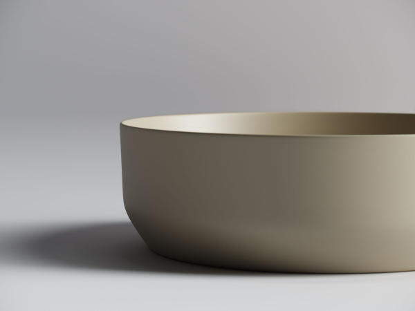 Умывальник чаша накладная круглая Ceramicanova Element 390*390*120мм, Капучино матовый, CN6022MC