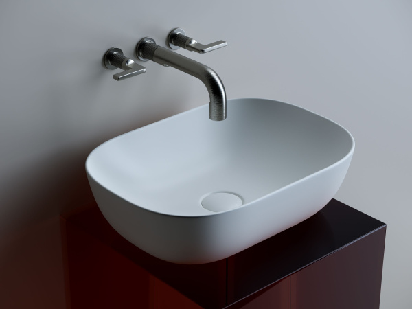 Умывальник чаша накладная прямоугольная Ceramicanova Element 455*325*135мм, Белый матовый, CN6009MW