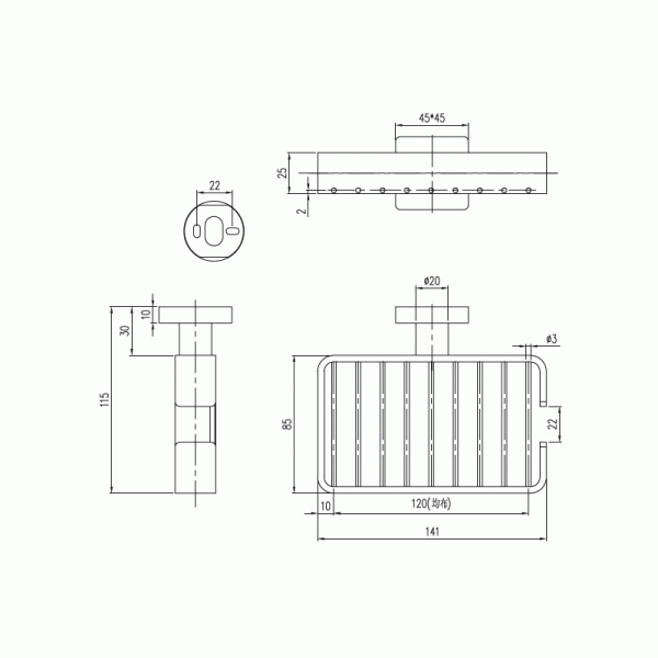 Корзинка для мыла Villeroy&Boch Elements TVA15100800061