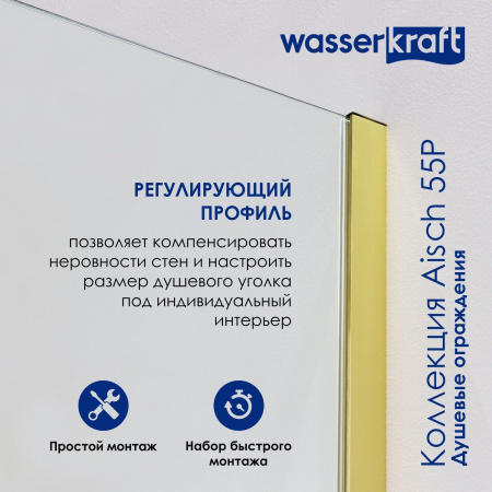 Душевой уголок WasserKRAFT Aisch 55P20