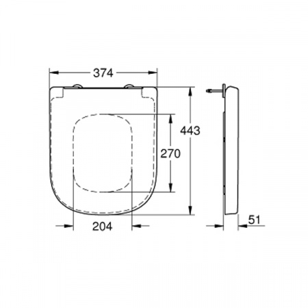 Сиденье с крышкой для унитаза Grohe Euro 39331001