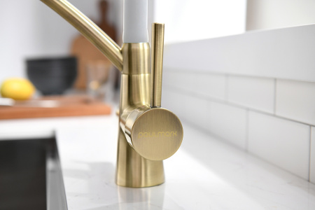 Смеситель для кухни Paulmark SIЕGEN Si213111-BRw, бронза/белый