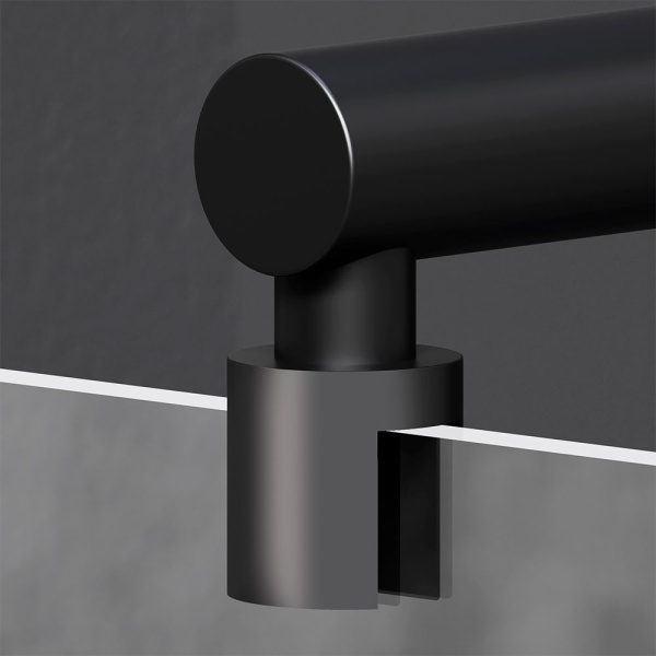 W94UWI-120-F1-BTE X-Joy Душевая перегородка AM.PM 120x195, стекло прозр. 8 мм + покрытие, фурнитура черный