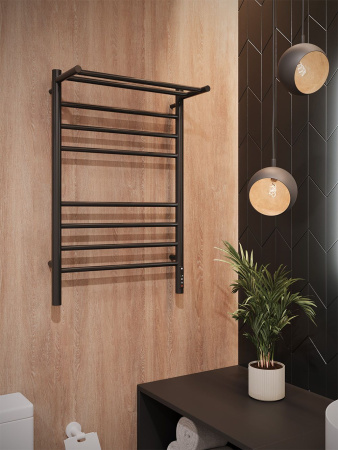 Аврора с/п П8 500х800 электро КС 9005 матовый ( new встроен диммер) Полотенцесушитель TERMINUS