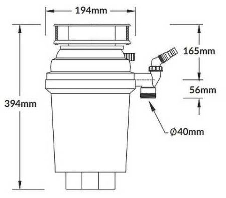 Измельчитель отходов McAlpine Perfect Grind с режимом непрерывной подачи 1,25 л.с. WDU-4ASEU-POL