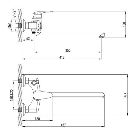 Смеситель Lemark Pramen LM3317C для ванны